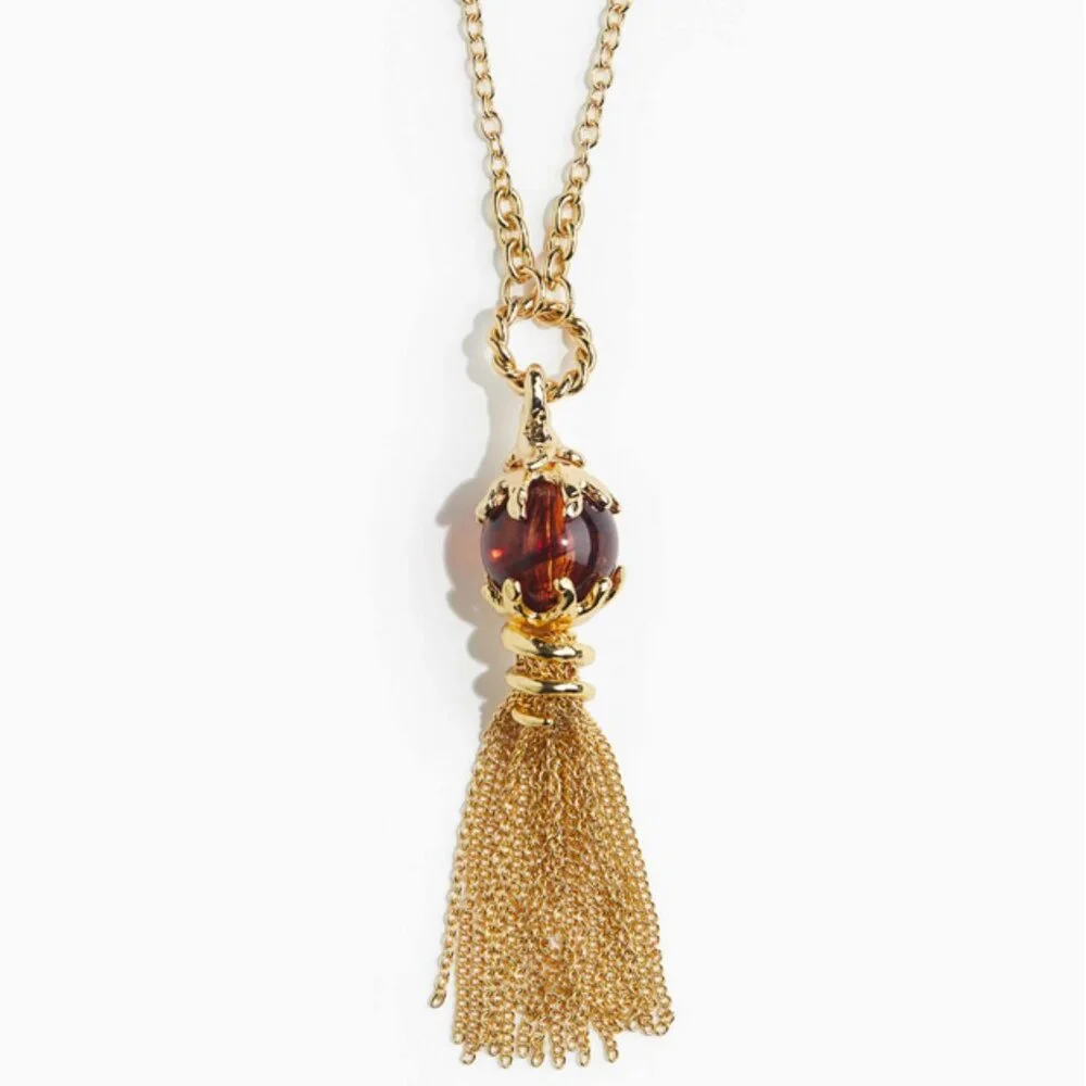H&M Tasseled-Pendant Necklace, NWOT - Picture 4 of 6